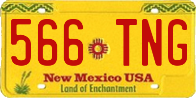 NM license plate 566TNG