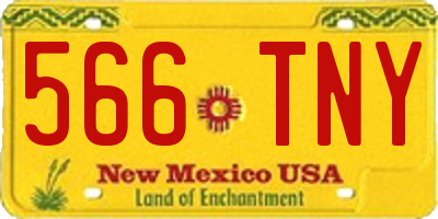 NM license plate 566TNY