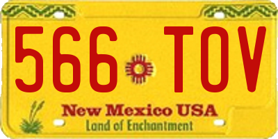 NM license plate 566TOV