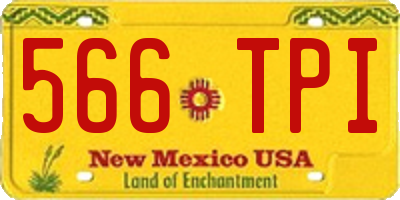 NM license plate 566TPI