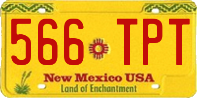NM license plate 566TPT
