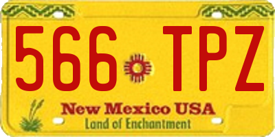 NM license plate 566TPZ