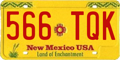 NM license plate 566TQK