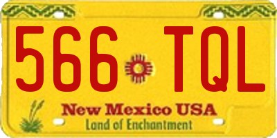 NM license plate 566TQL