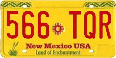 NM license plate 566TQR