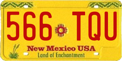 NM license plate 566TQU