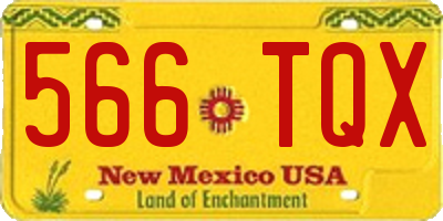 NM license plate 566TQX