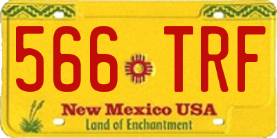 NM license plate 566TRF