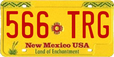 NM license plate 566TRG