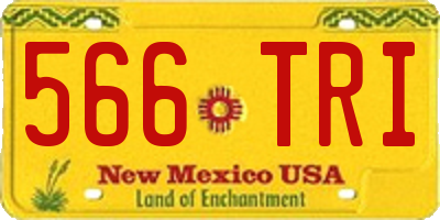 NM license plate 566TRI