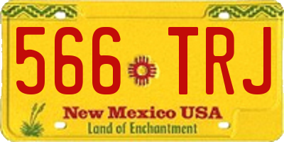 NM license plate 566TRJ
