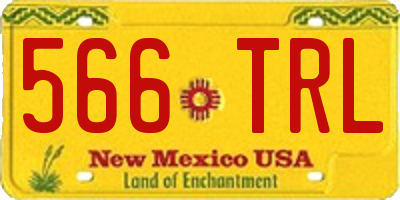 NM license plate 566TRL