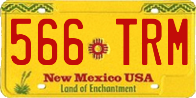 NM license plate 566TRM