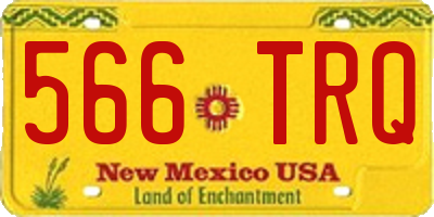 NM license plate 566TRQ