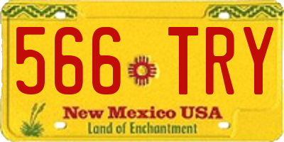 NM license plate 566TRY