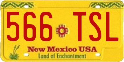 NM license plate 566TSL