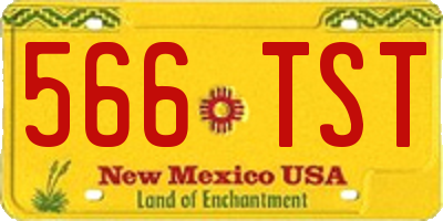 NM license plate 566TST