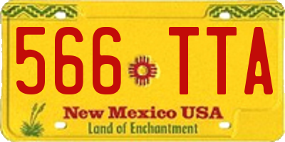 NM license plate 566TTA
