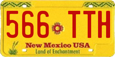 NM license plate 566TTH