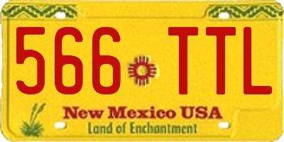 NM license plate 566TTL