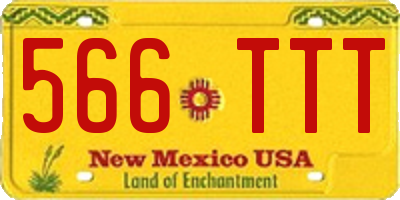 NM license plate 566TTT