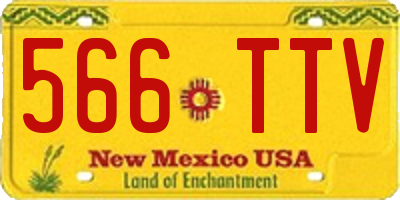 NM license plate 566TTV