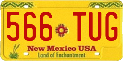 NM license plate 566TUG