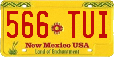 NM license plate 566TUI
