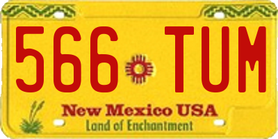NM license plate 566TUM