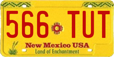 NM license plate 566TUT