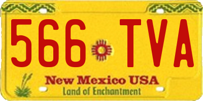 NM license plate 566TVA