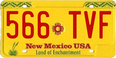 NM license plate 566TVF