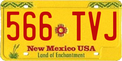 NM license plate 566TVJ