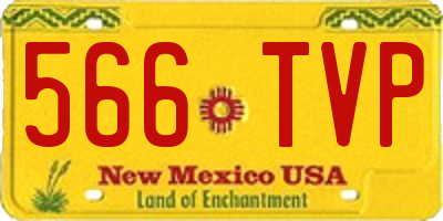 NM license plate 566TVP