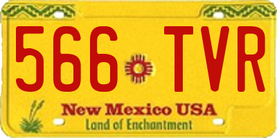 NM license plate 566TVR