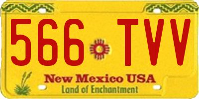 NM license plate 566TVV