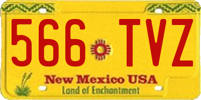 NM license plate 566TVZ
