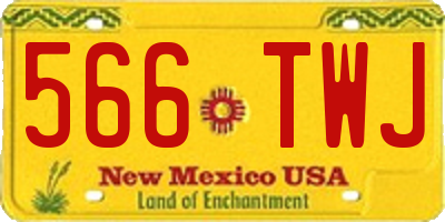 NM license plate 566TWJ