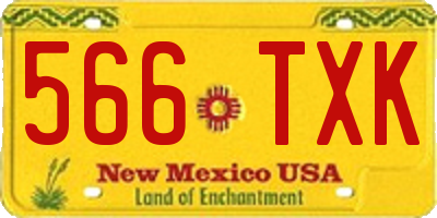 NM license plate 566TXK