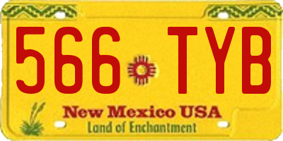 NM license plate 566TYB