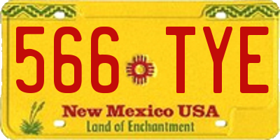 NM license plate 566TYE
