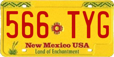 NM license plate 566TYG