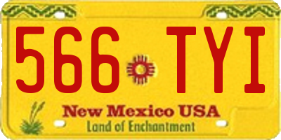 NM license plate 566TYI
