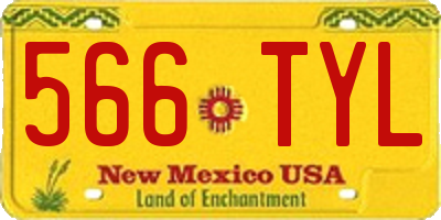NM license plate 566TYL