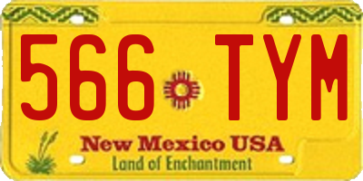 NM license plate 566TYM