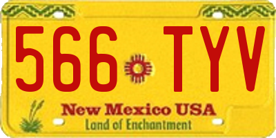 NM license plate 566TYV