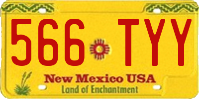 NM license plate 566TYY