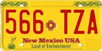 NM license plate 566TZA