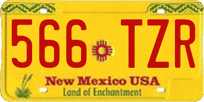 NM license plate 566TZR