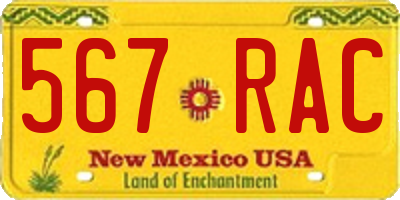 NM license plate 567RAC